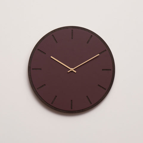 Burgundy Dark Oak vægur – Ø28/Ø38 cm