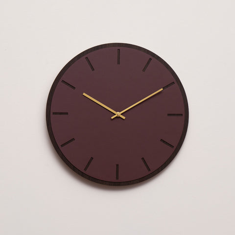 Burgundy Dark Oak vægur – Ø28/Ø38 cm